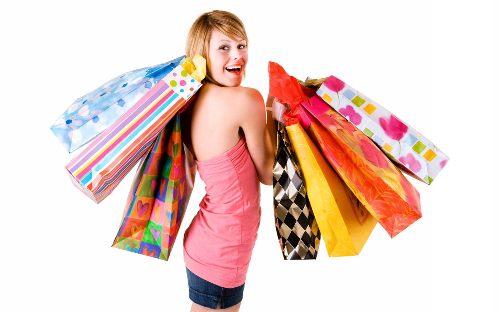I-Love-Shopping-Girl-With-Shopping-Bags-Wallpaper